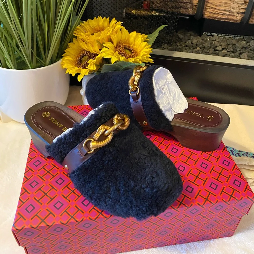 TORY BURCH JESSA SHEARLING CLOG